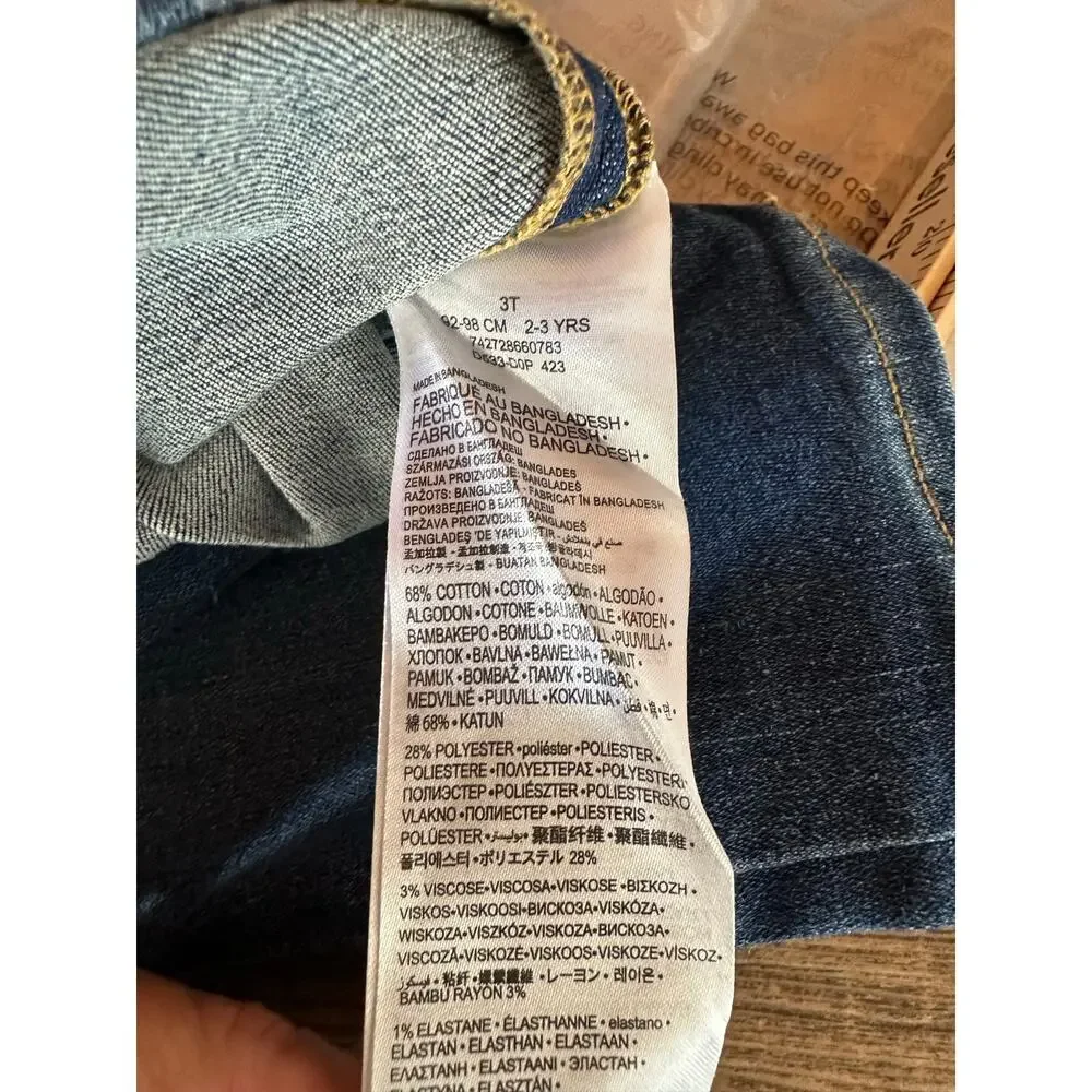 NWT Levi's Denim Jean Overalls Bibs 3T Unisex Toddler $46